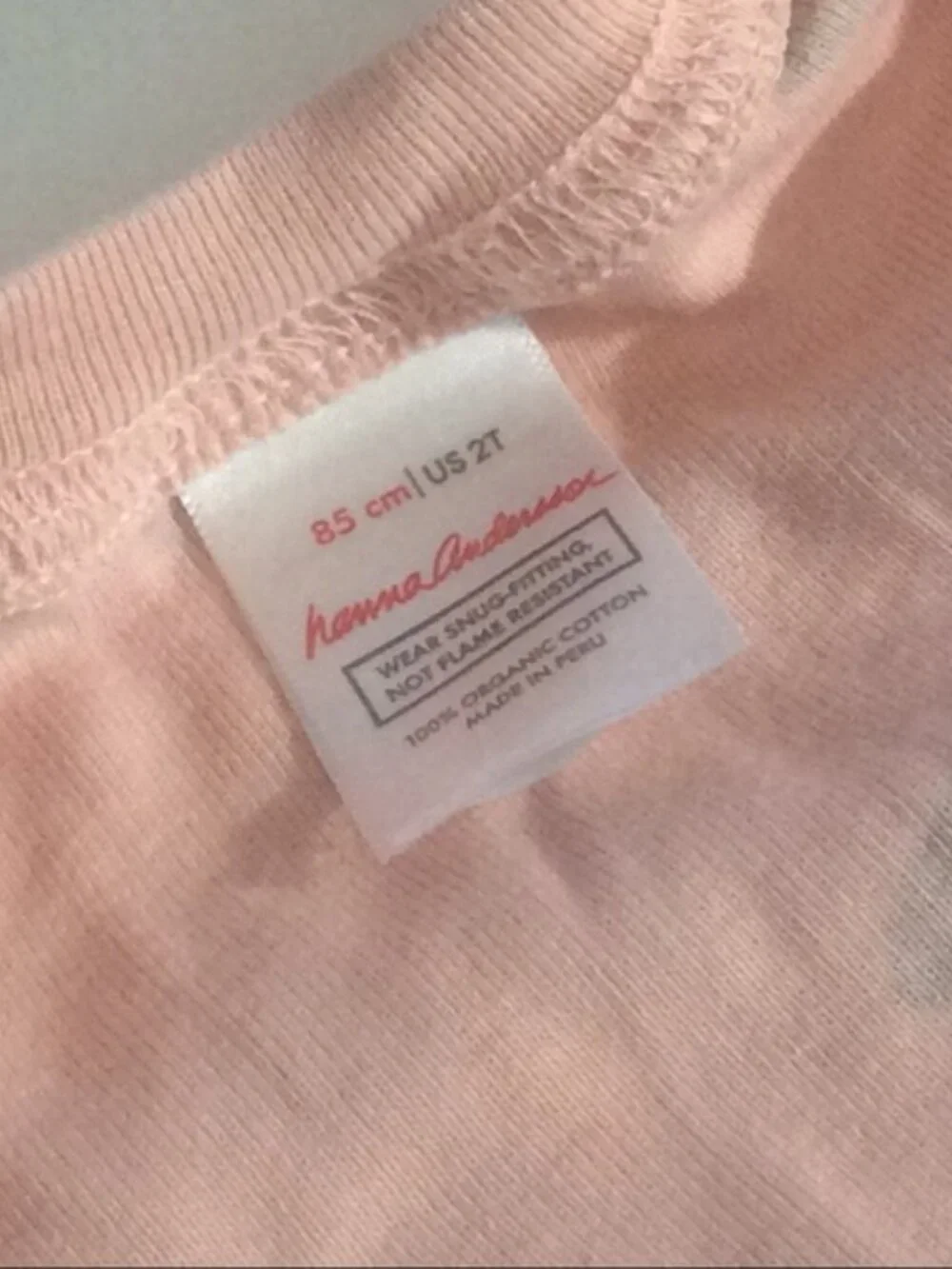 Hanna Andersson Sz 2T Pink Orange Carrot 2 Way Zip Cotton Baby Sleeper Pajamas